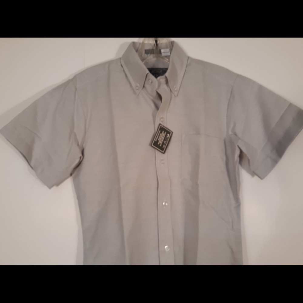 LeTigre Boys, NWT, S/S Grey, Button Collared Shirt